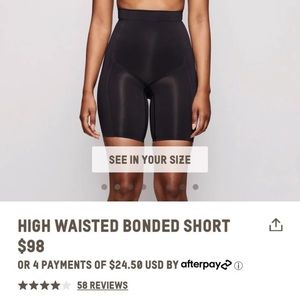 Skims high waisted bind short